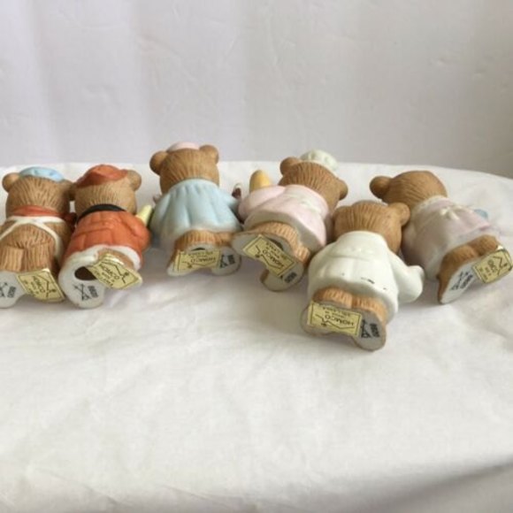 6 Vintage 1980 Homco Career Professional Bears Home Interior Figurines  #8820 - Picture 7 of 10